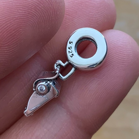 NWOT You are my type Typewriter Dangle Charm w/ Pink Enamel & Sterling Silver - Picture 8 of 10